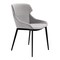 Armen Living Kenna Modern Dining Chair in Matte Black Finish and Gray Fabric, PK2 LCKESIGR - alternate 1